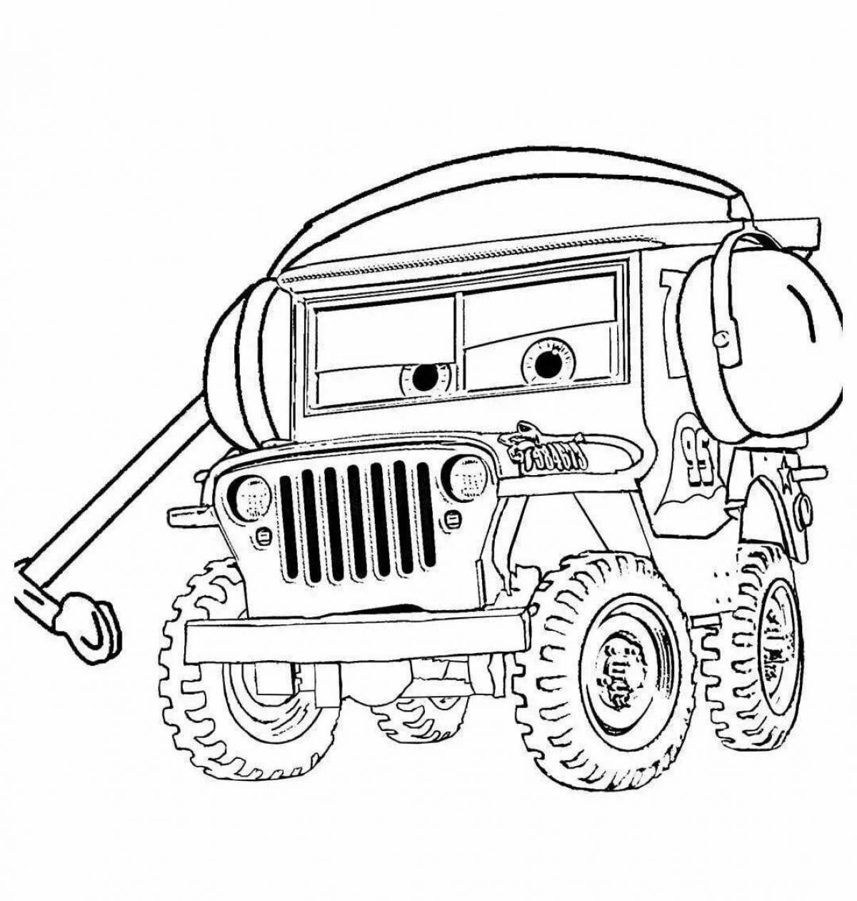 Coloring pages adorable cars for boys