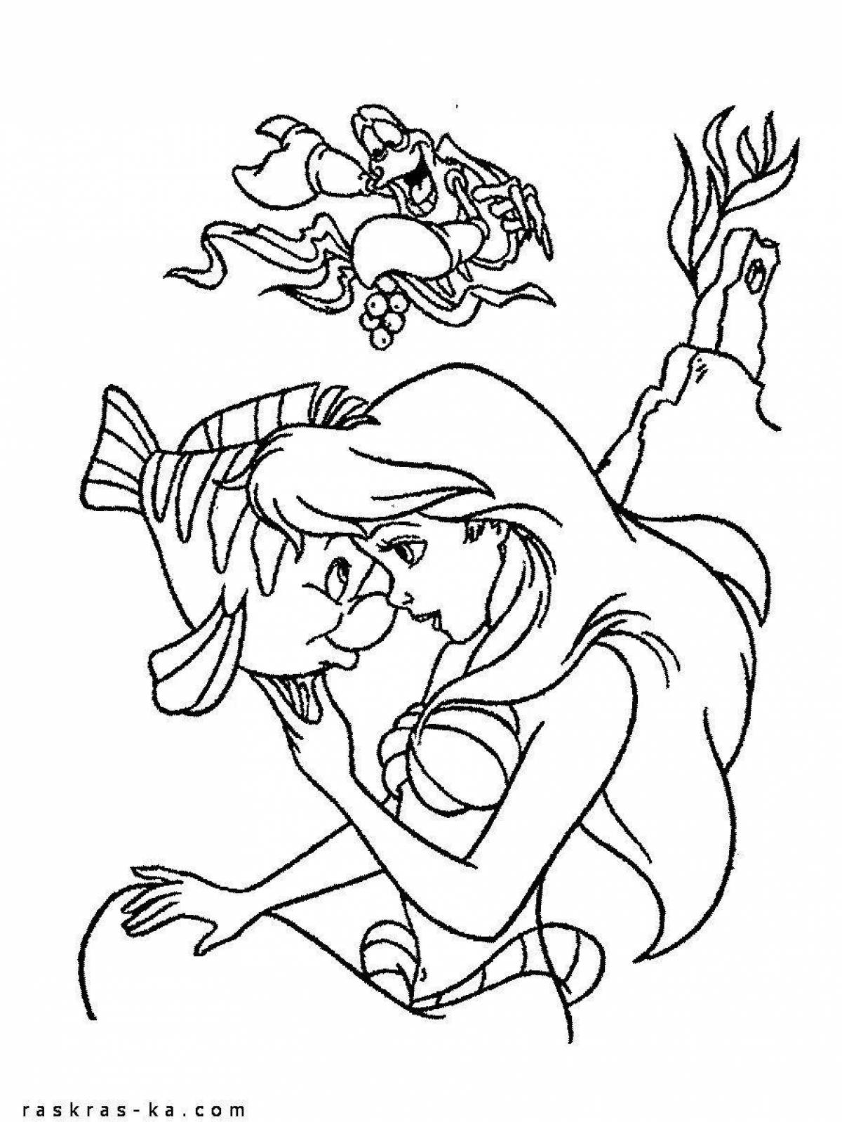 Bright cartoon coloring book for girls