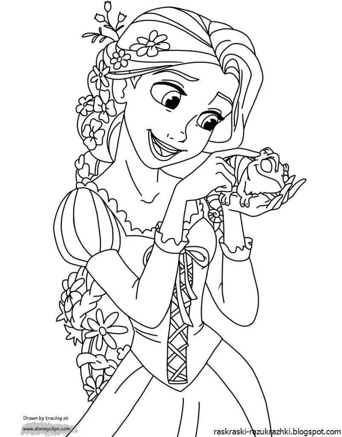 Adorable cartoon coloring book for girls