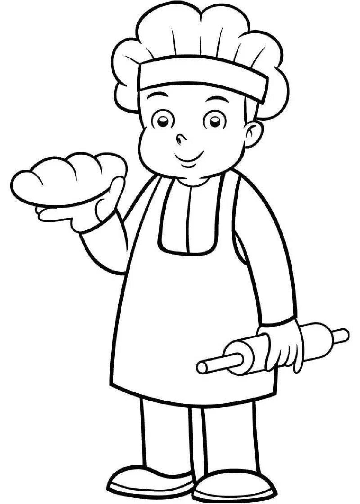 Fun job coloring pages for schoolchildren