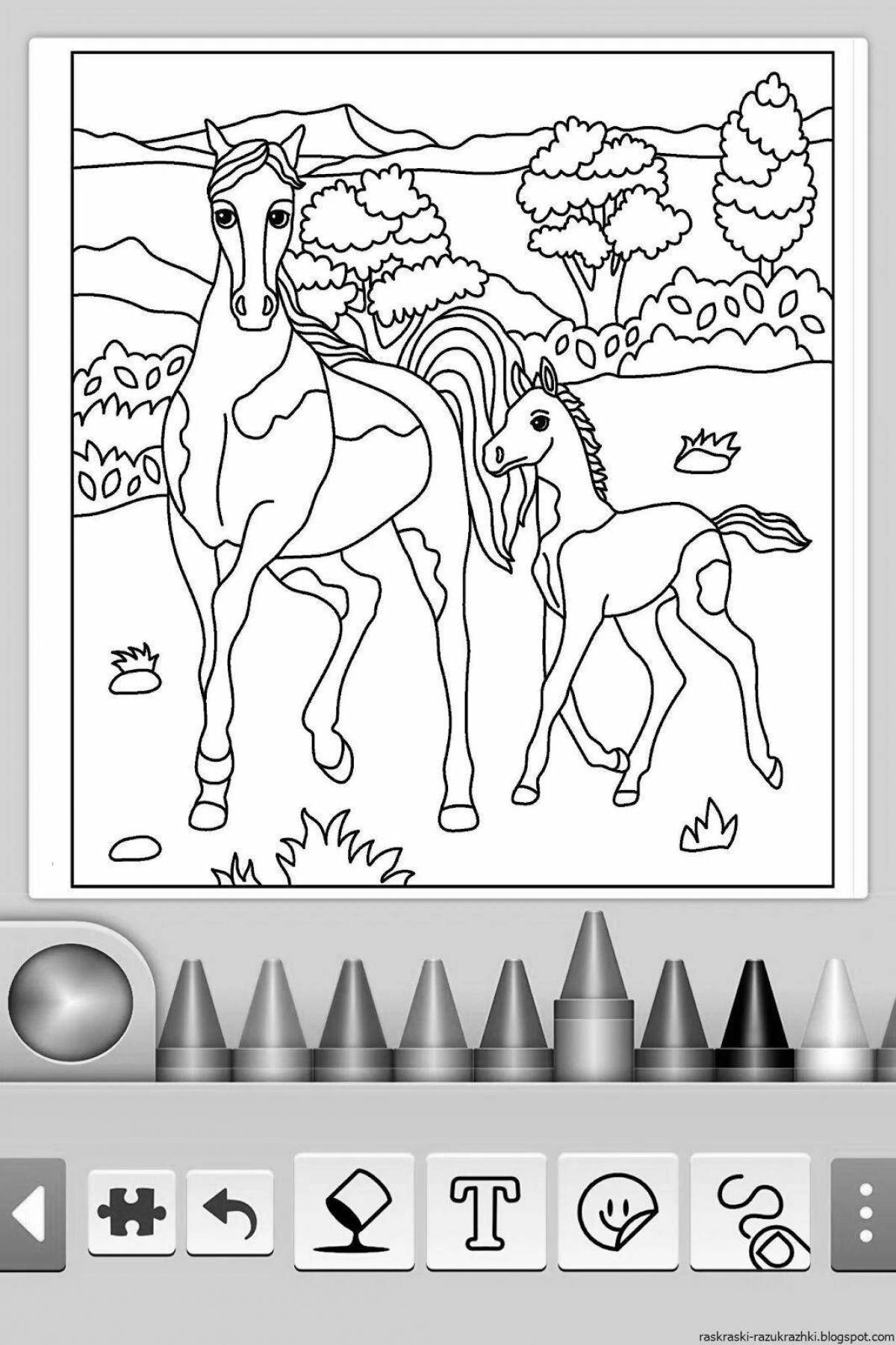 Joyful coloring game for girls 3 years old