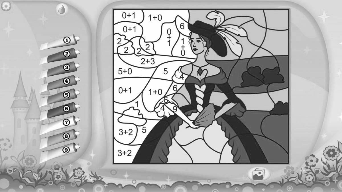 Playful coloring game for girls 3 years old