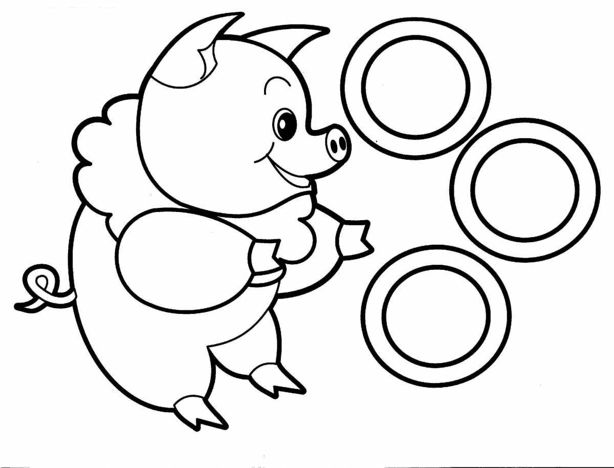 Color Explosion Coloring Page for 3 years olds