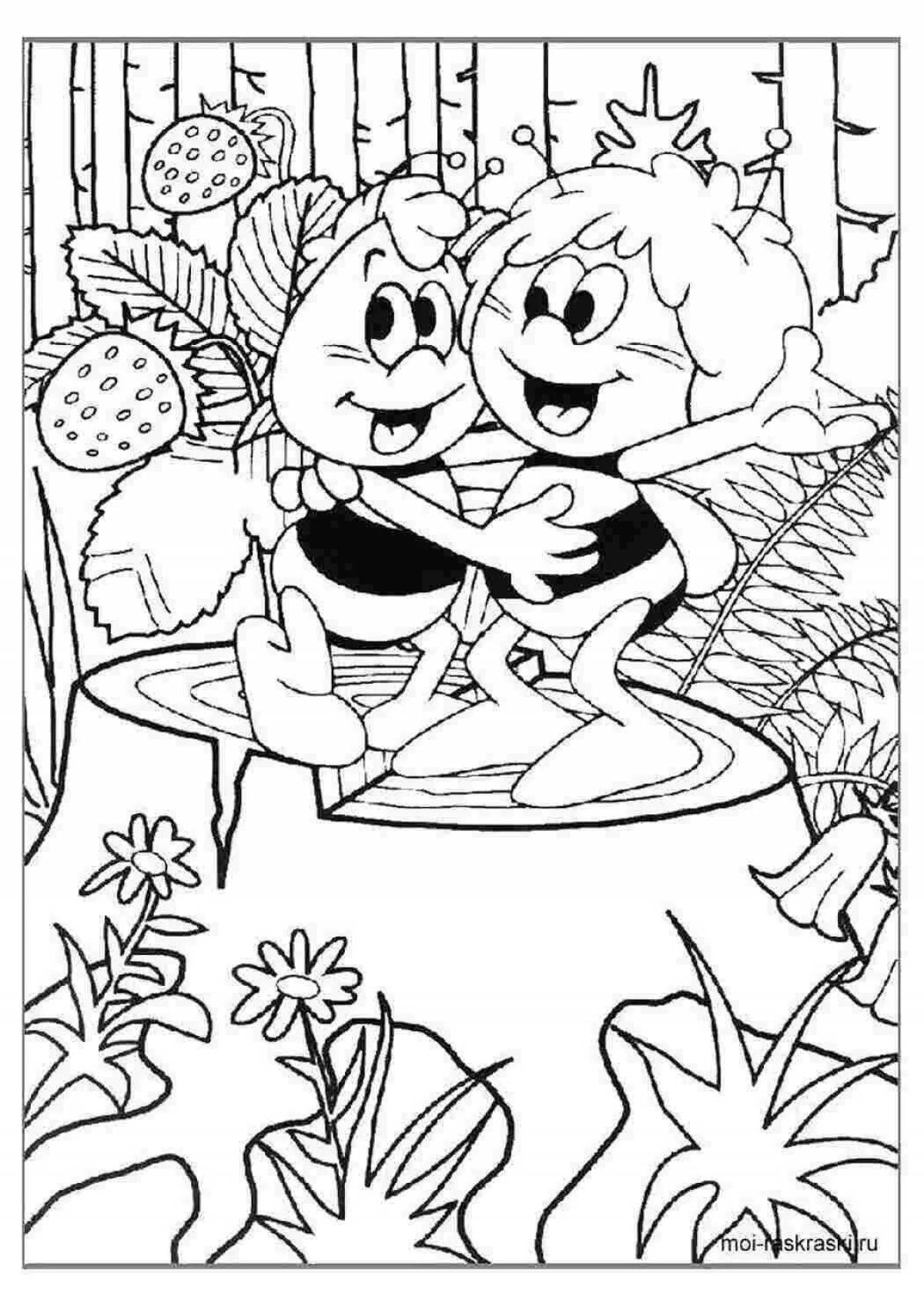 Playful coloring book from modern cartoons