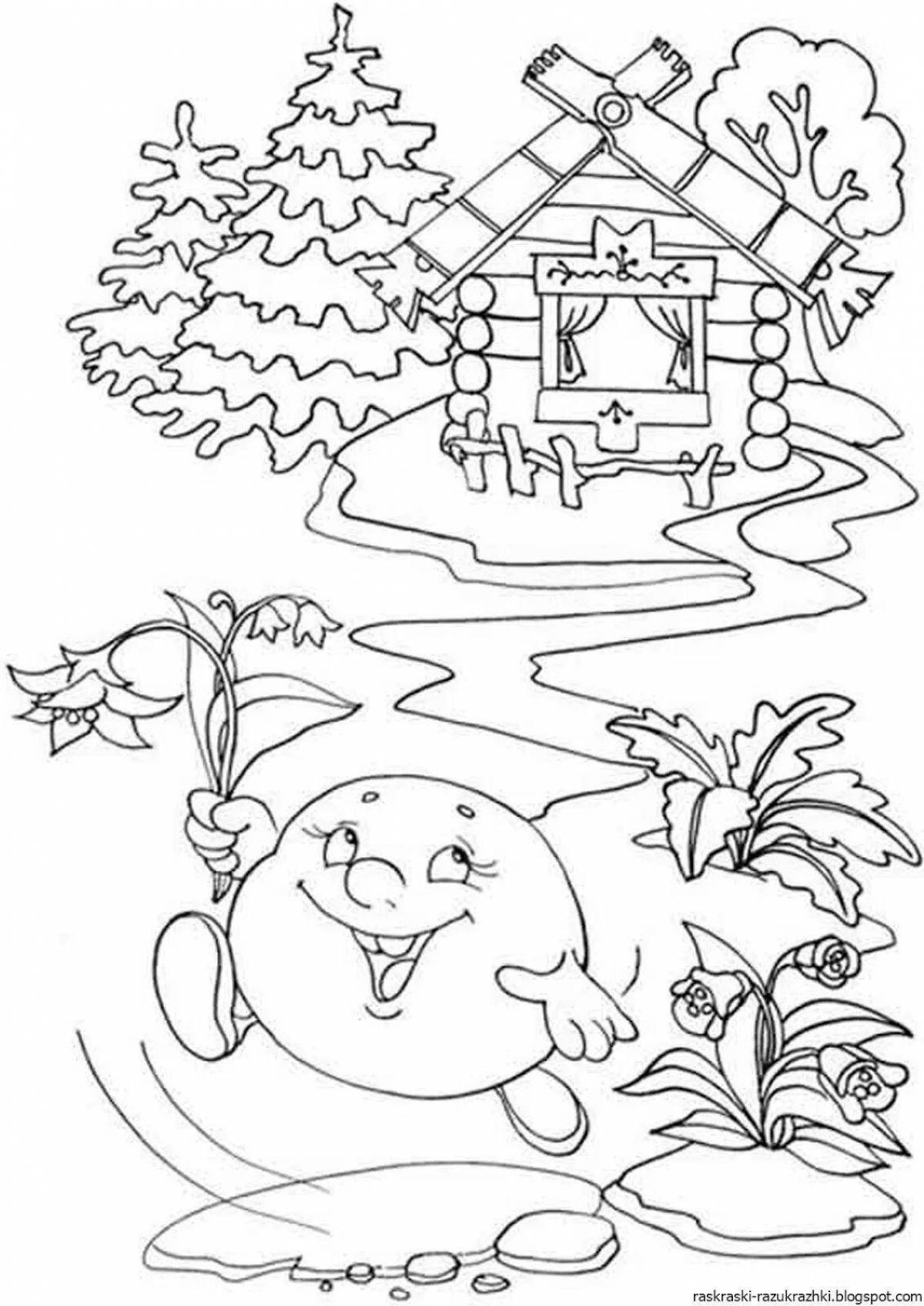 Radiant coloring book based on Russian folk tales for preschoolers