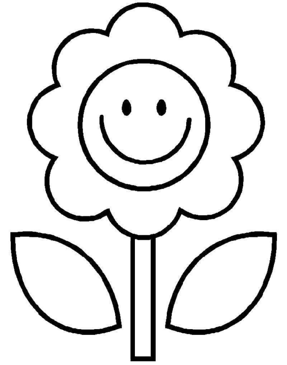 Great flower coloring book for 5-6 year olds
