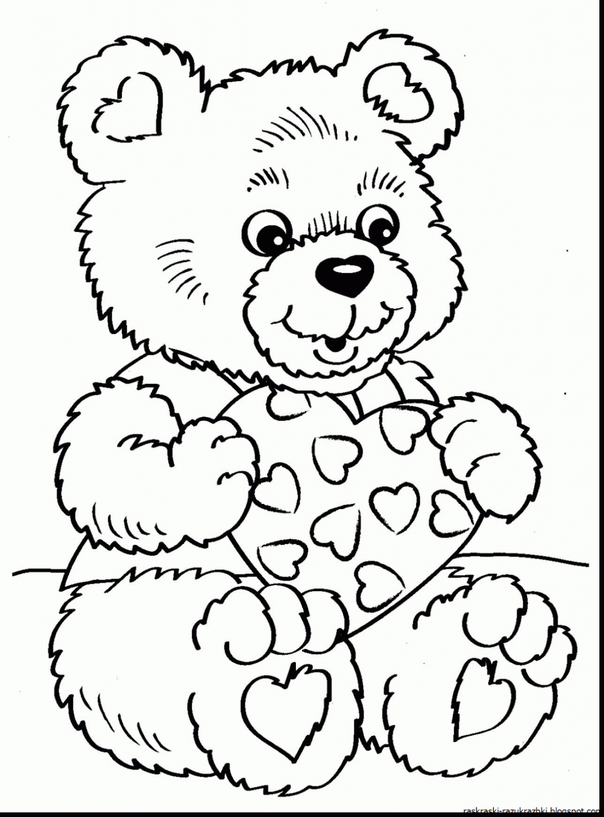 Teddy bear live coloring for children 5-6 years old