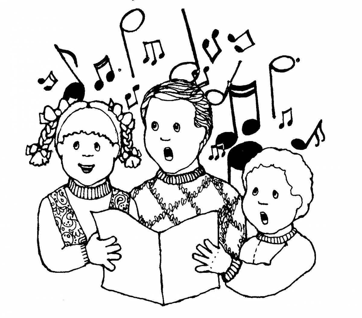 Fun coloring book for music lessons