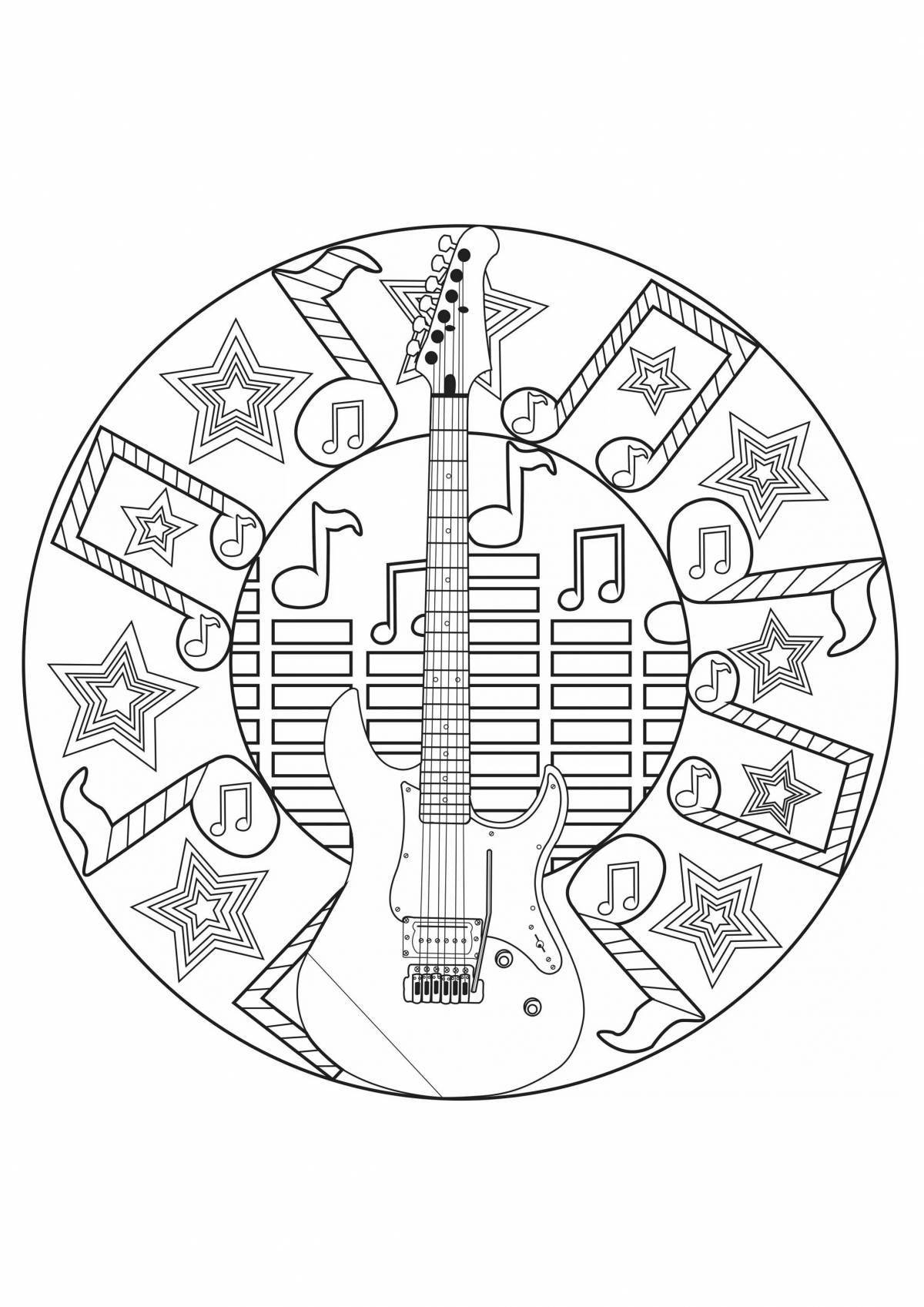 Colorful music coloring book for music students