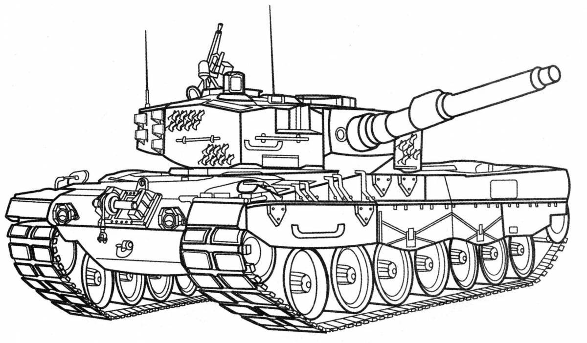 Fascinating coloring tank kv44
