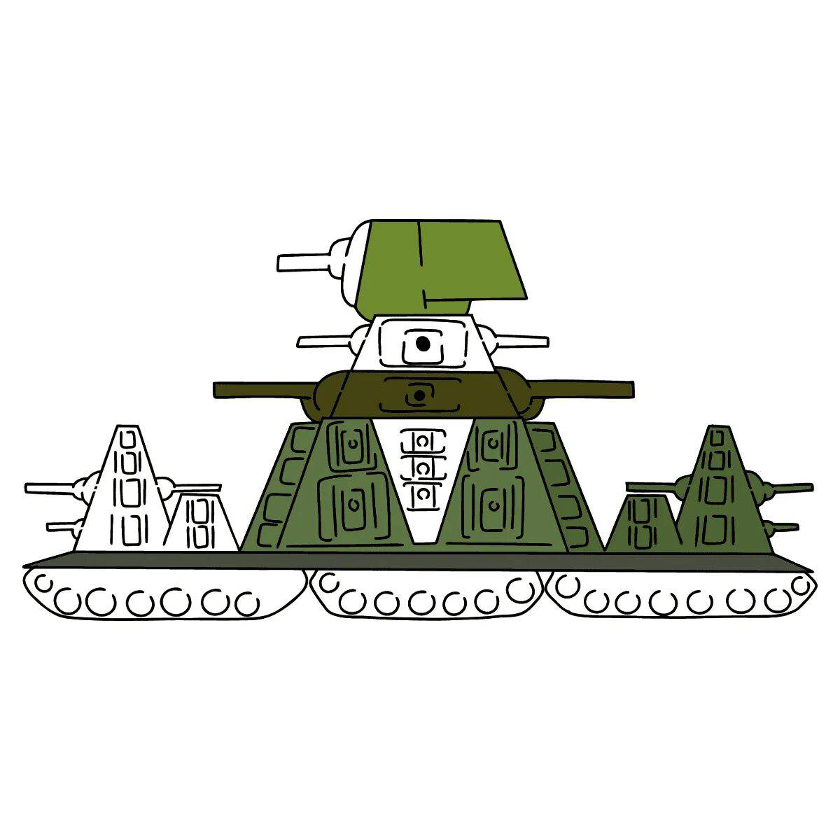 Раскраска изысканный танк кв44