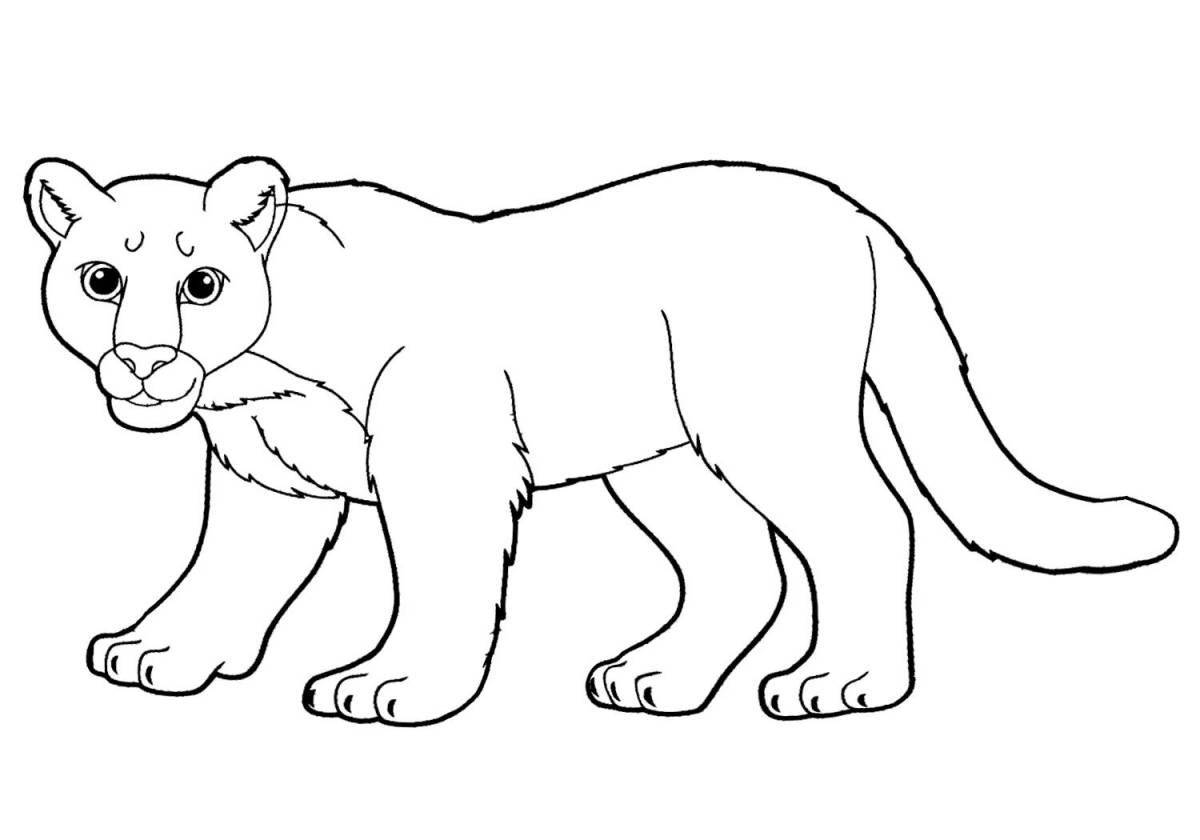 Пантера раскраска для детей