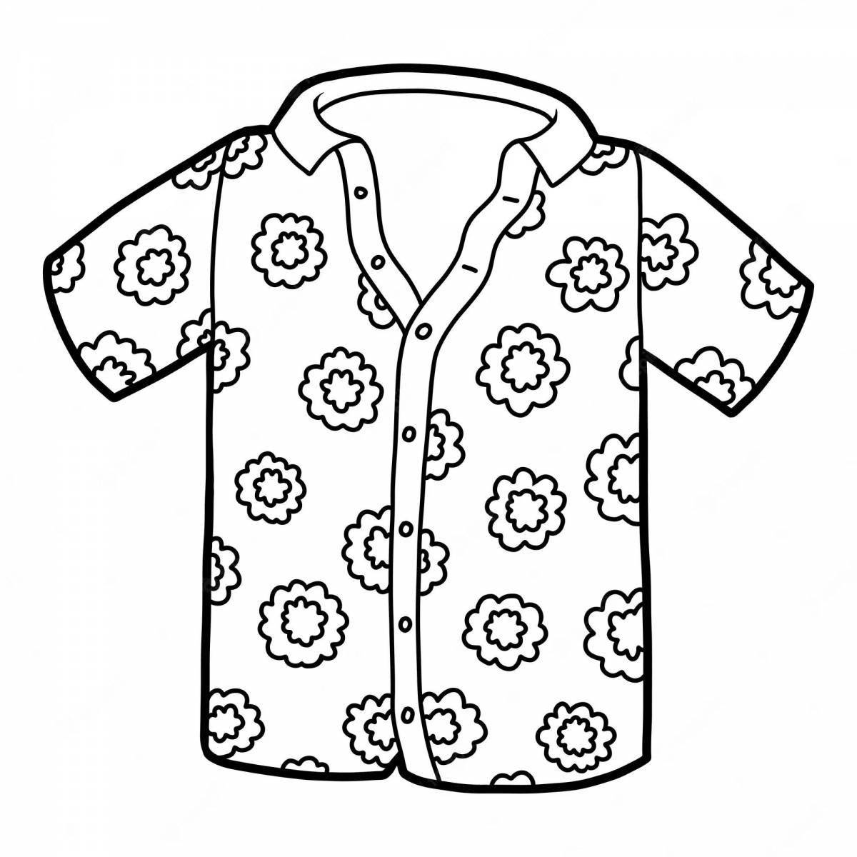 A fun coloring book with shirts for 2-3 year olds