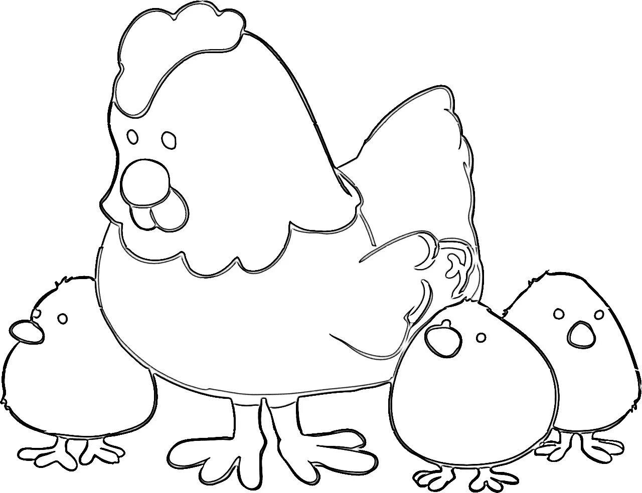 Chicken Animated Coloring Pages for Kids