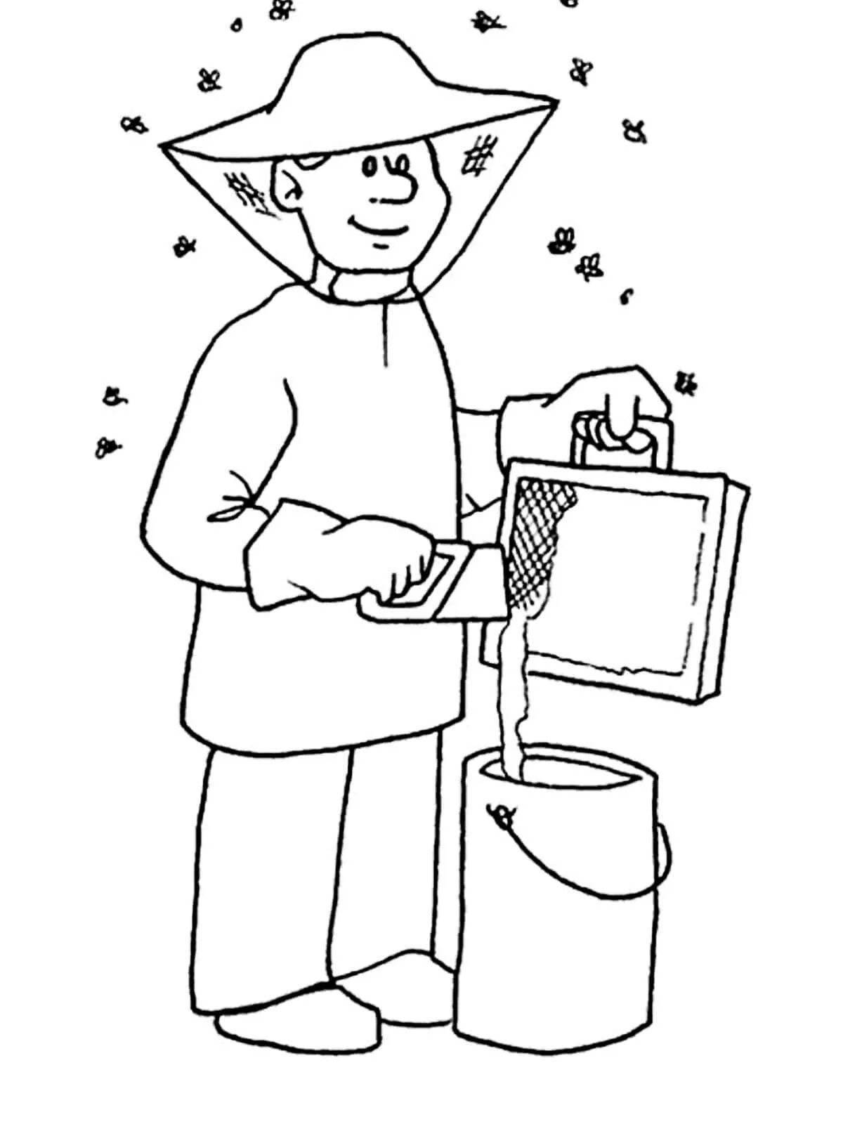 Glowing doctor coloring page