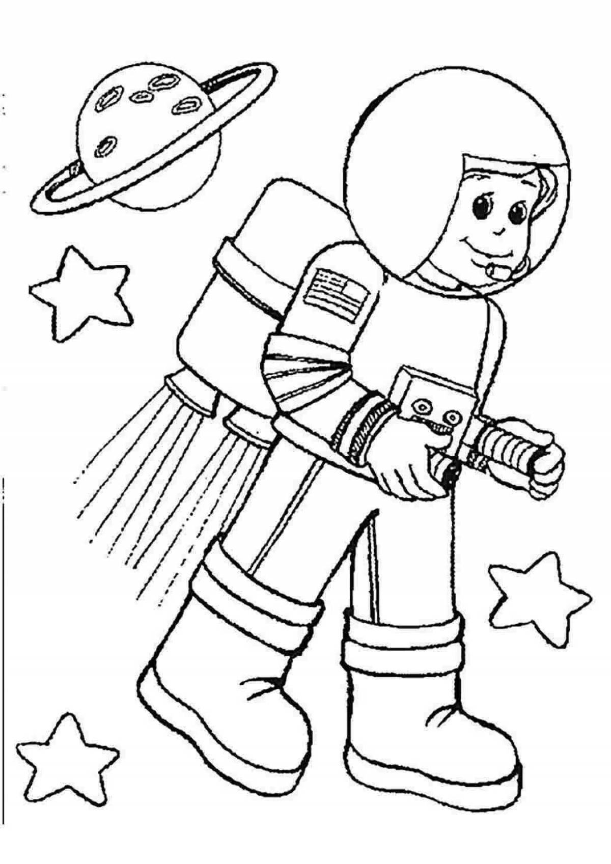 Glittering builder coloring page
