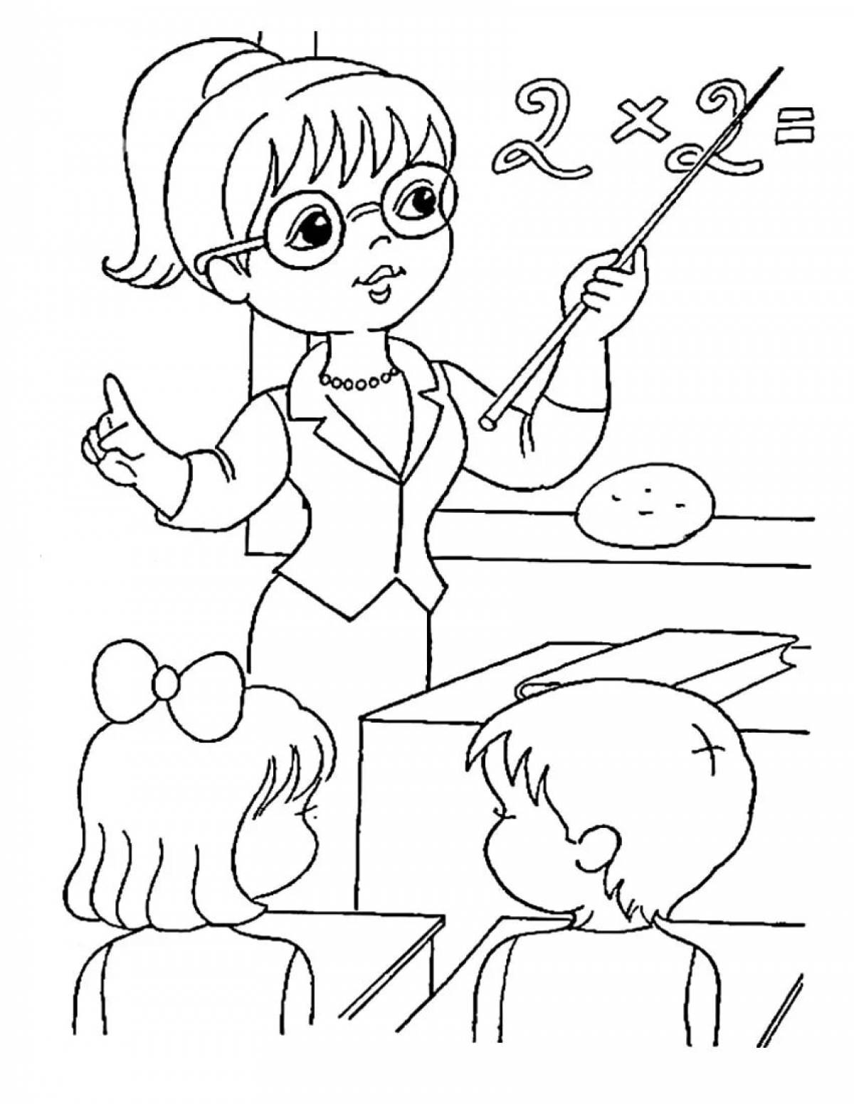 Coloring page enthusiastic astronaut