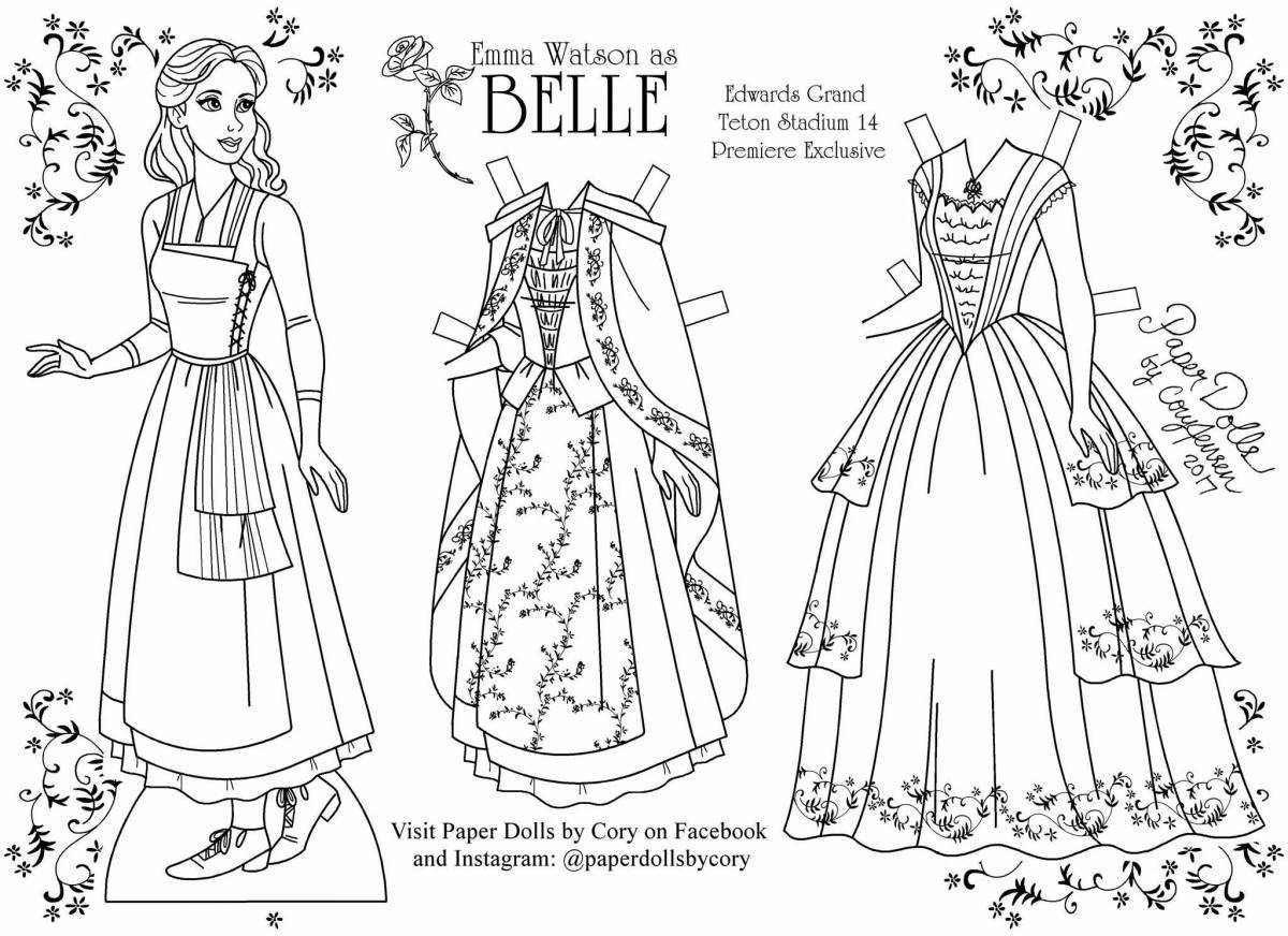 Coloring inspiration paper doll elsa with clothes to cut out