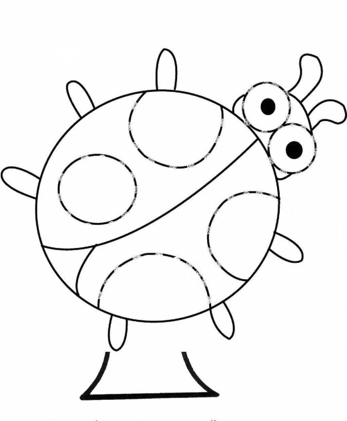 Adorable ladybug coloring book for preschoolers