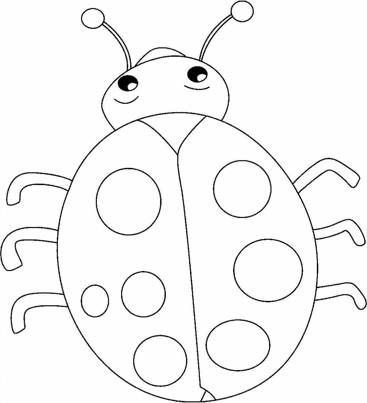 Glitter ladybug coloring book for kids