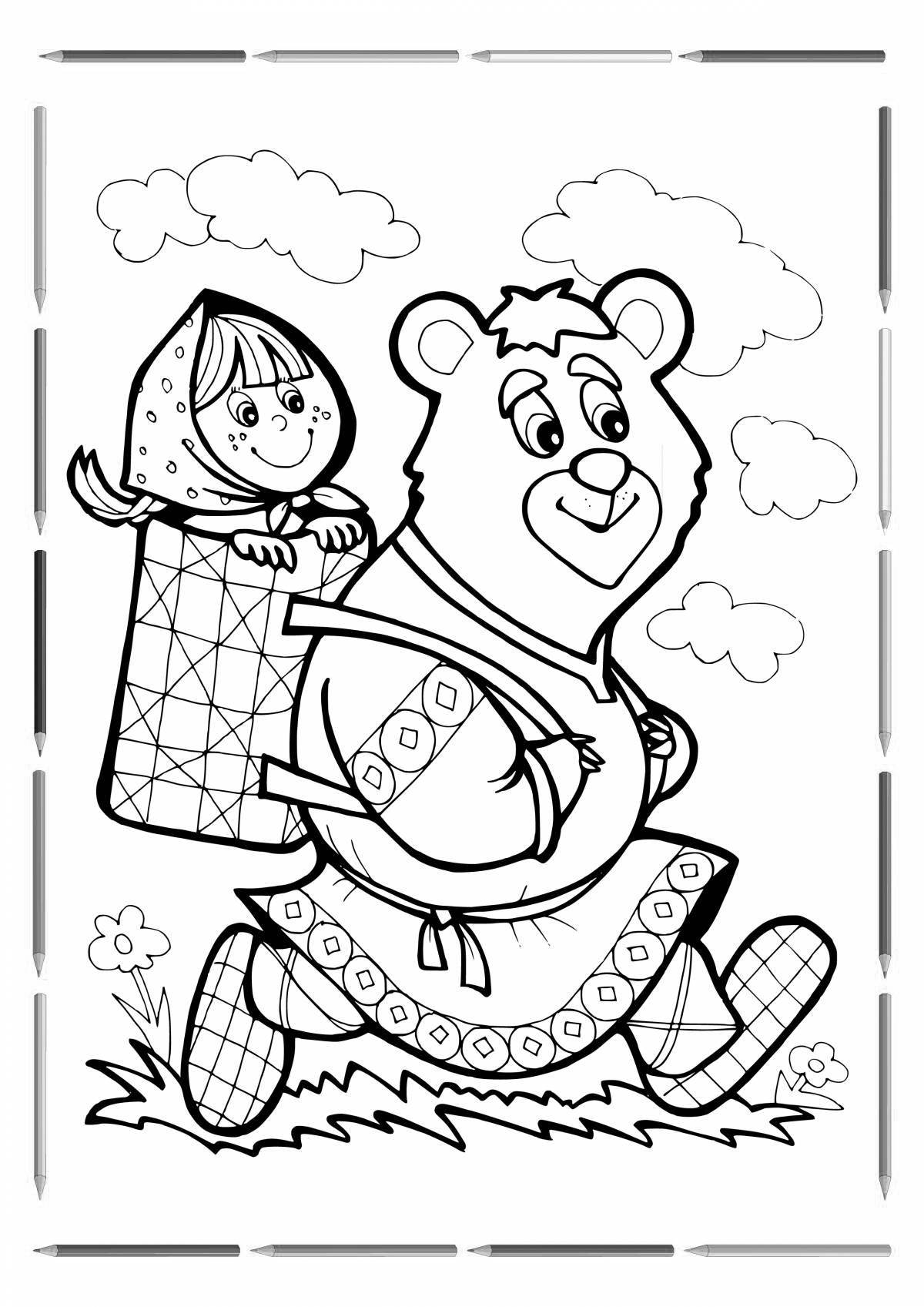 A fun coloring book for Russian fairy tales for kids