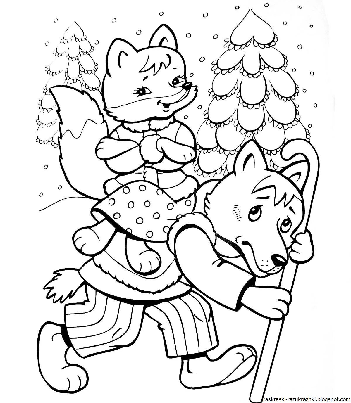A fascinating coloring book based on Russian fairy tales for children