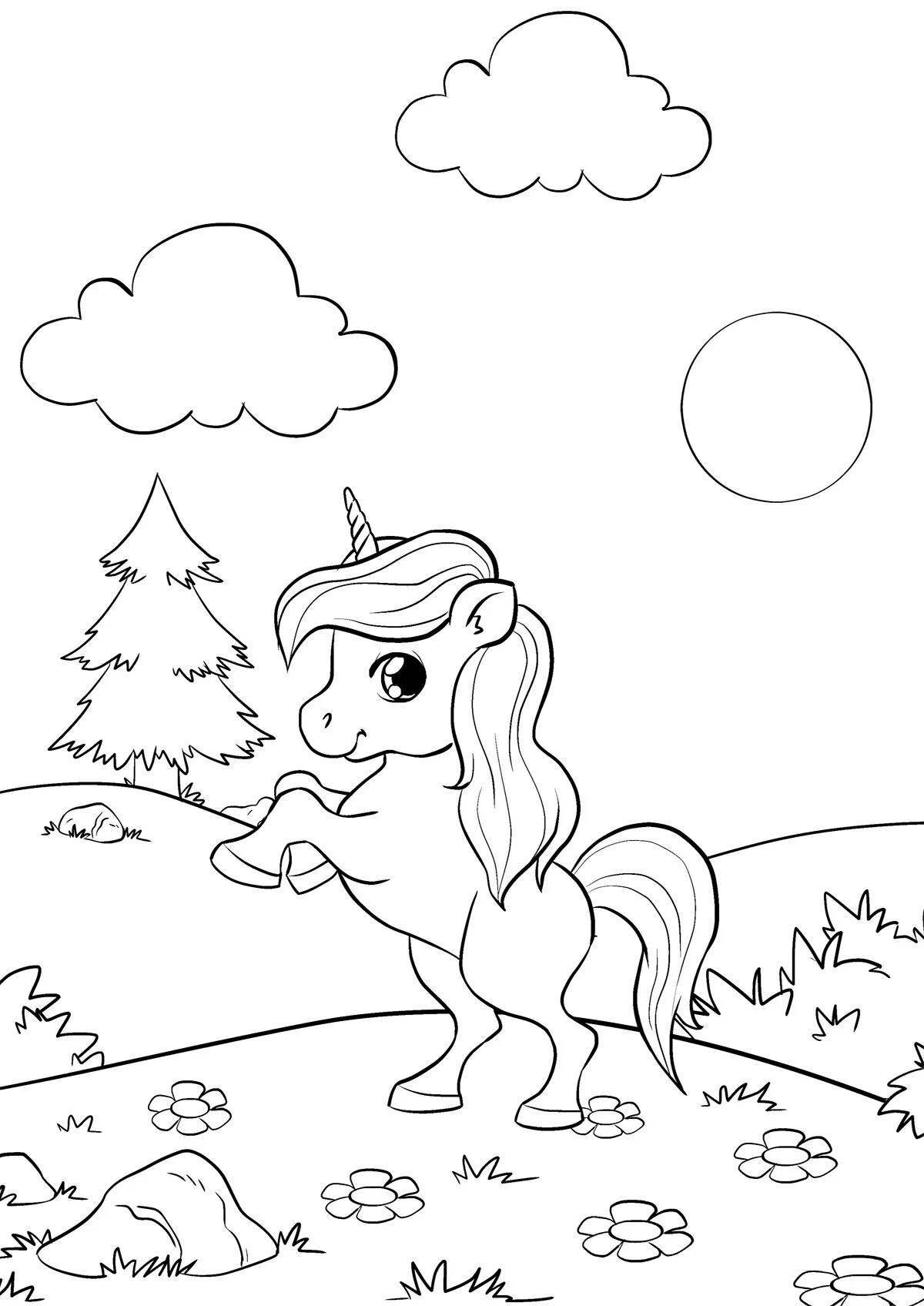 Great coloring book for 5-6 year olds for girls unicorns