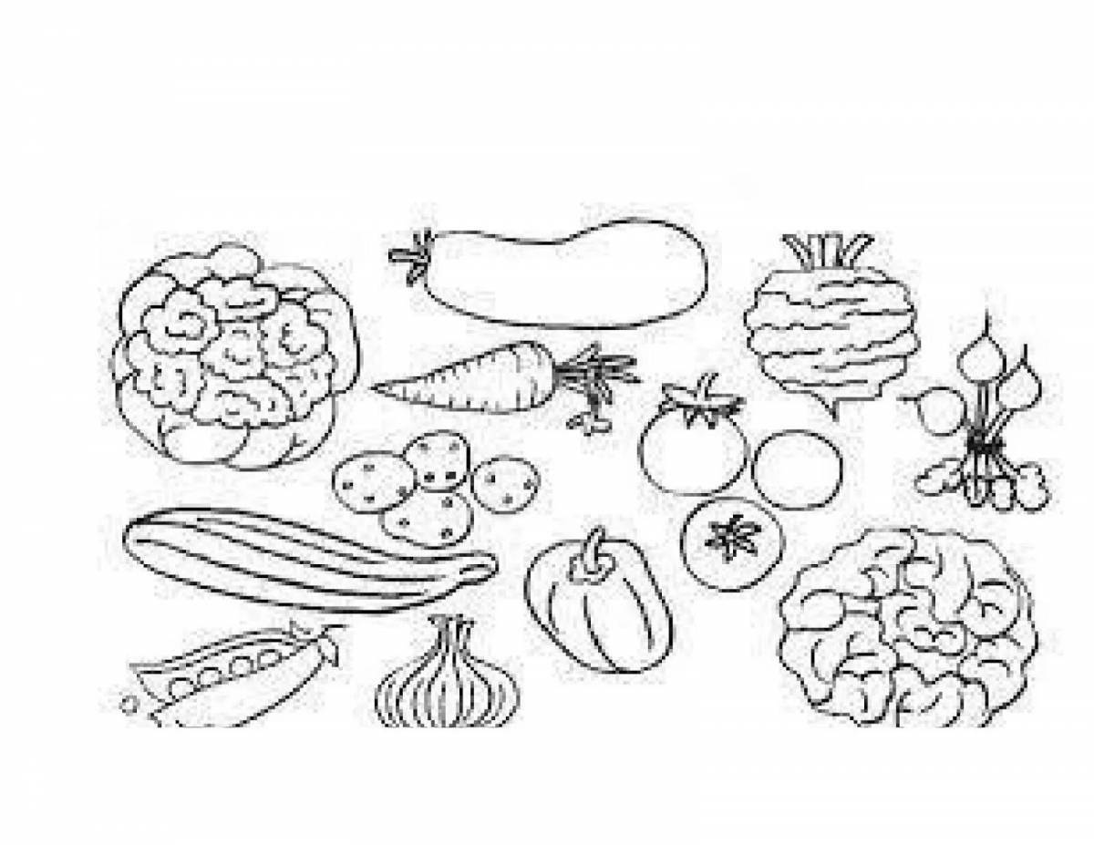 Coloring pages about food for children 6-7 years old