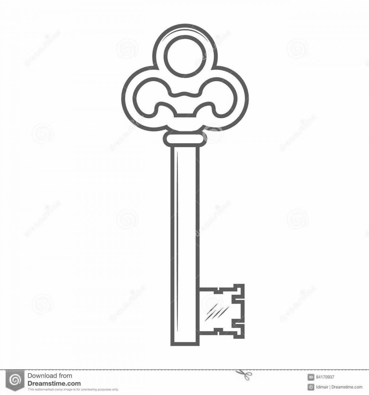 Coloring key joyful for children