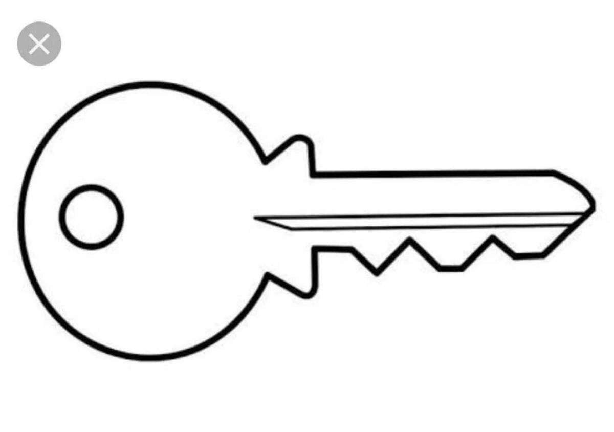 Ecstatic key coloring pages for kids