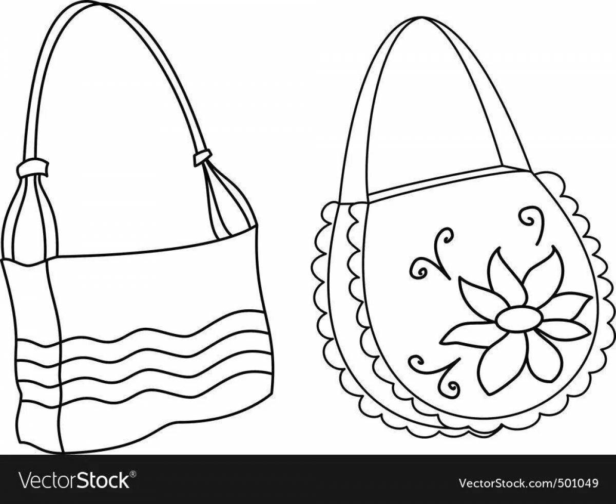 Coloured coloring bag for girls