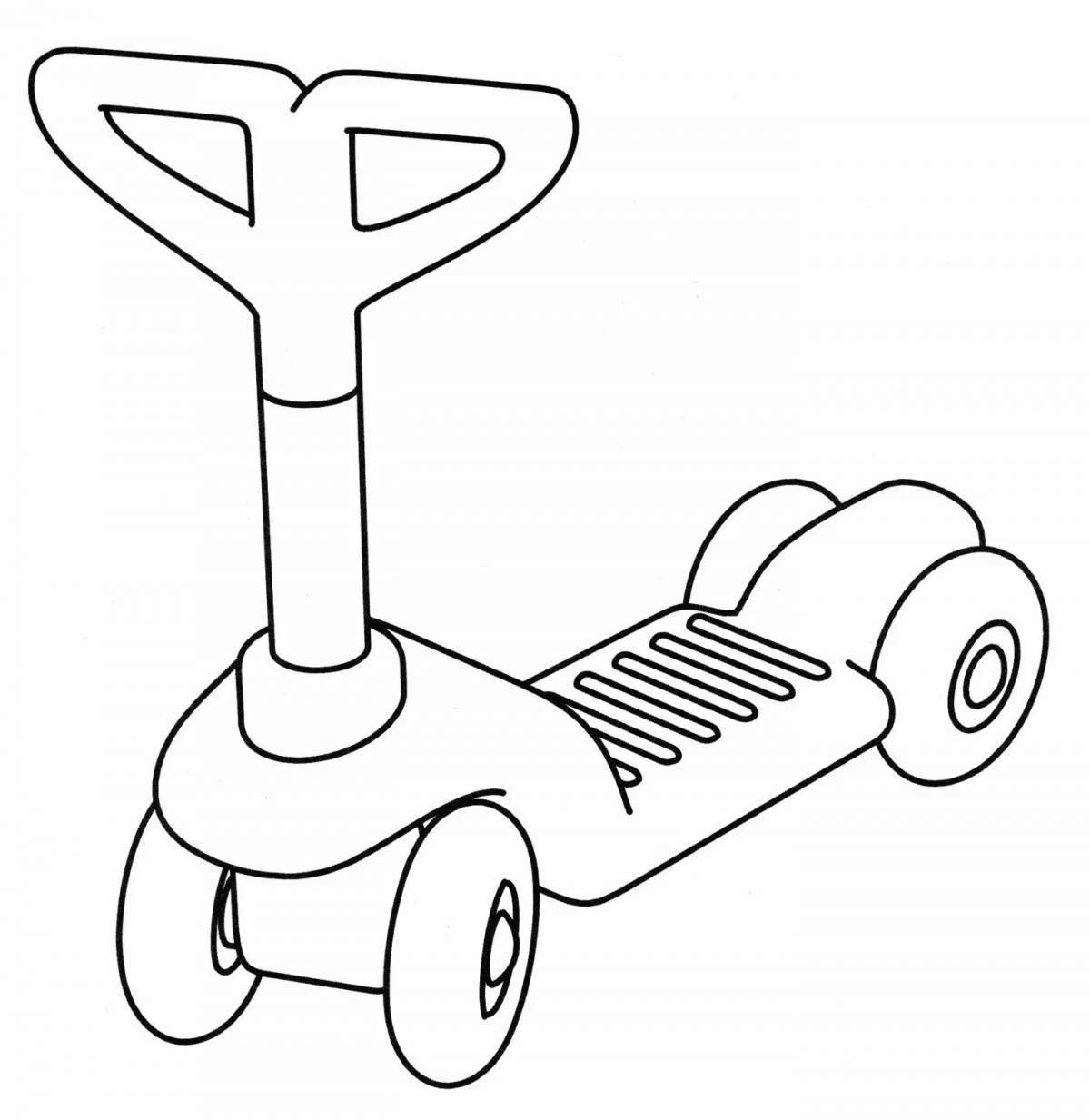 Children's coloring scooter