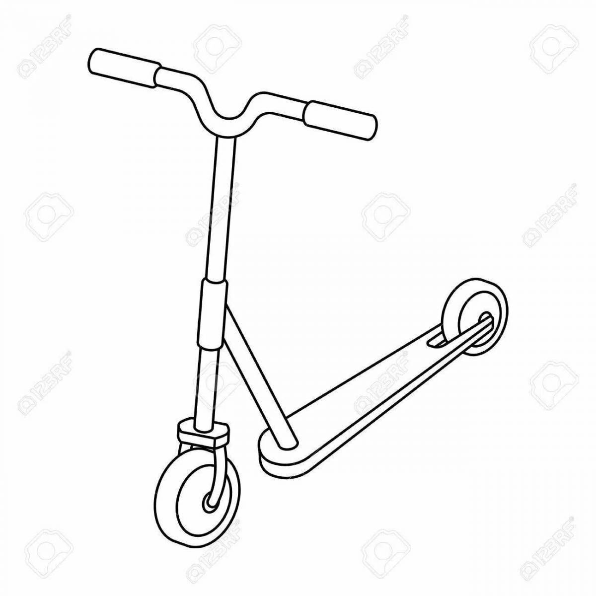 Adorable scooter coloring book for kids