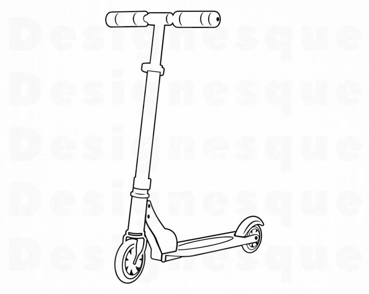 Great coloring scooter for kids