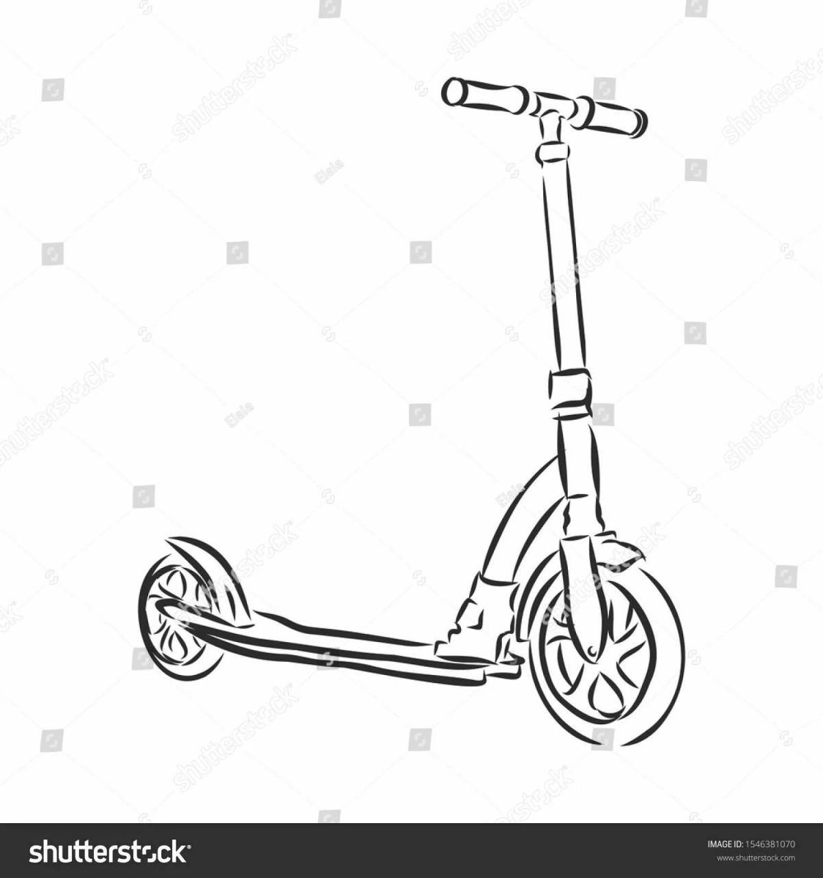 Live coloring scooter for kids