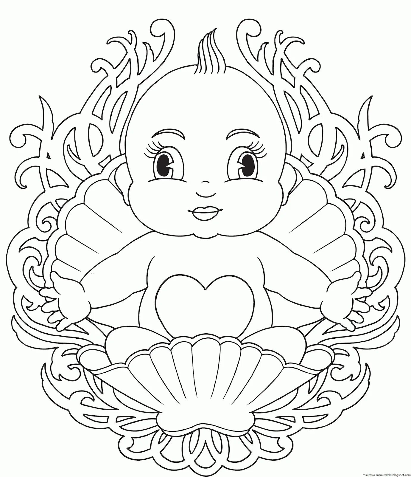 Radiant baby dolls coloring pages