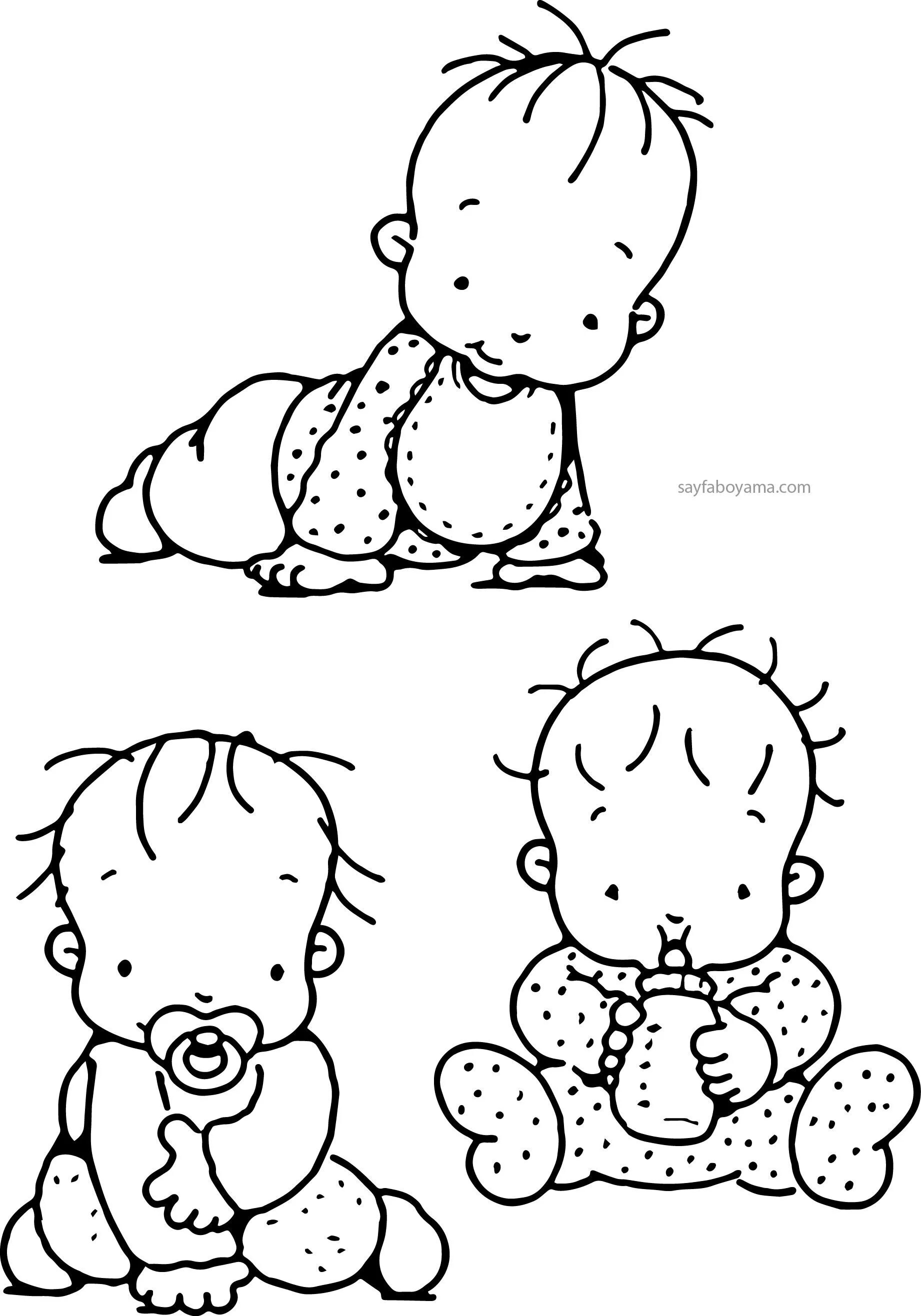 Миниатюрные куклы-раскраски для малышей