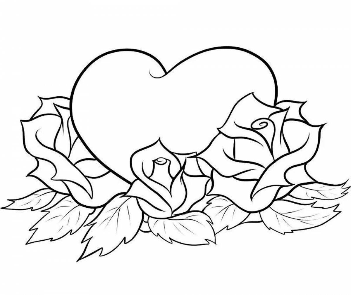 Color-lively pencil drawing coloring page