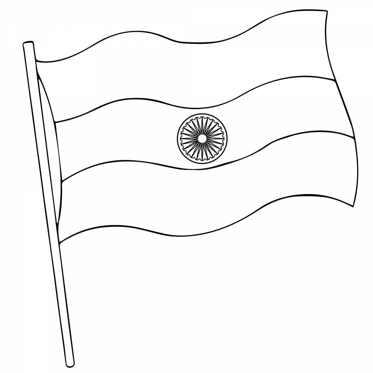 Fun flag coloring for kids