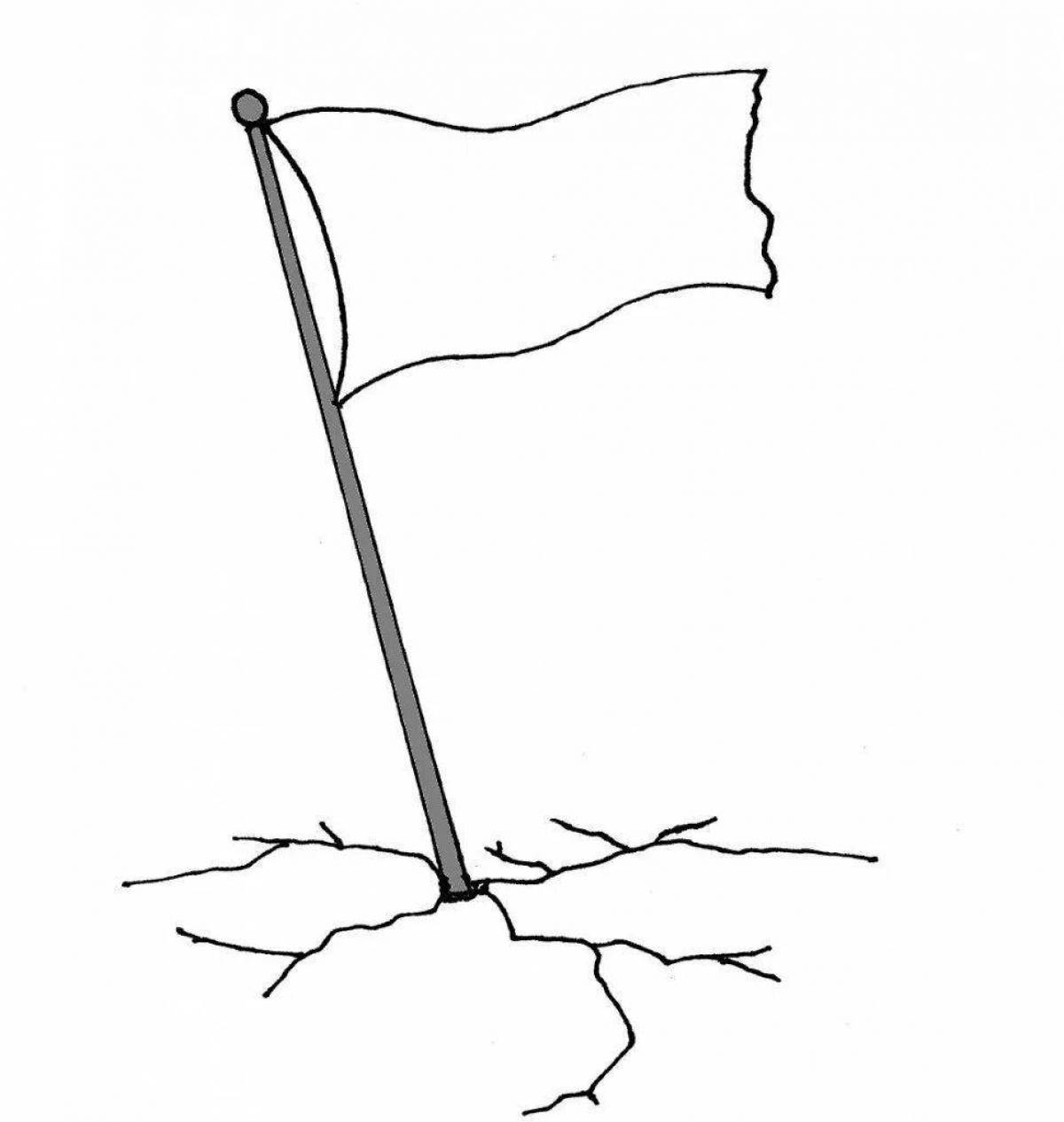 Раскраска «великолепный флаг» для детей