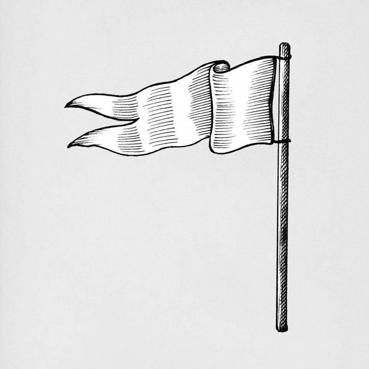 Sweet flag coloring page for kids