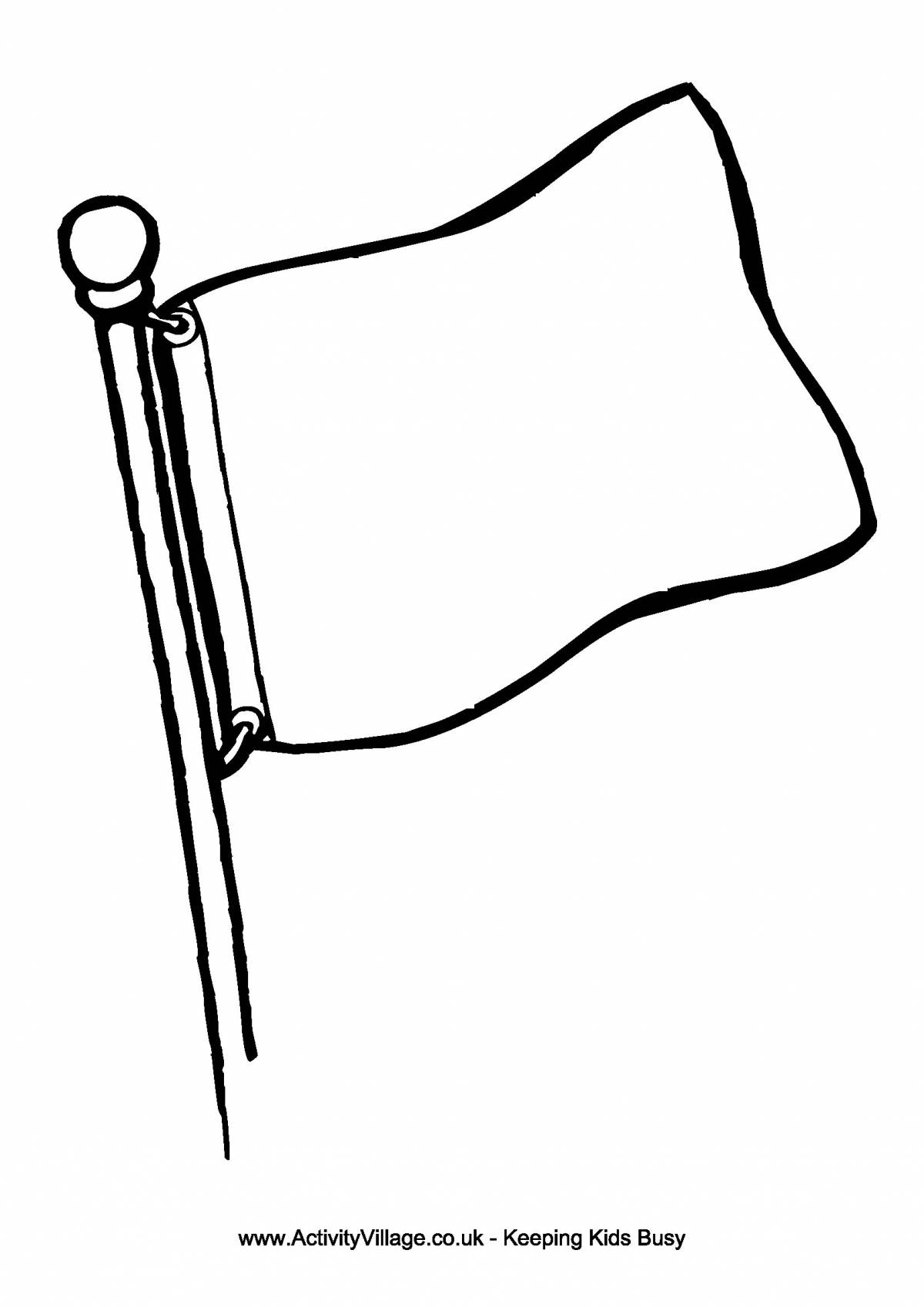 Раскраска флаг для детей