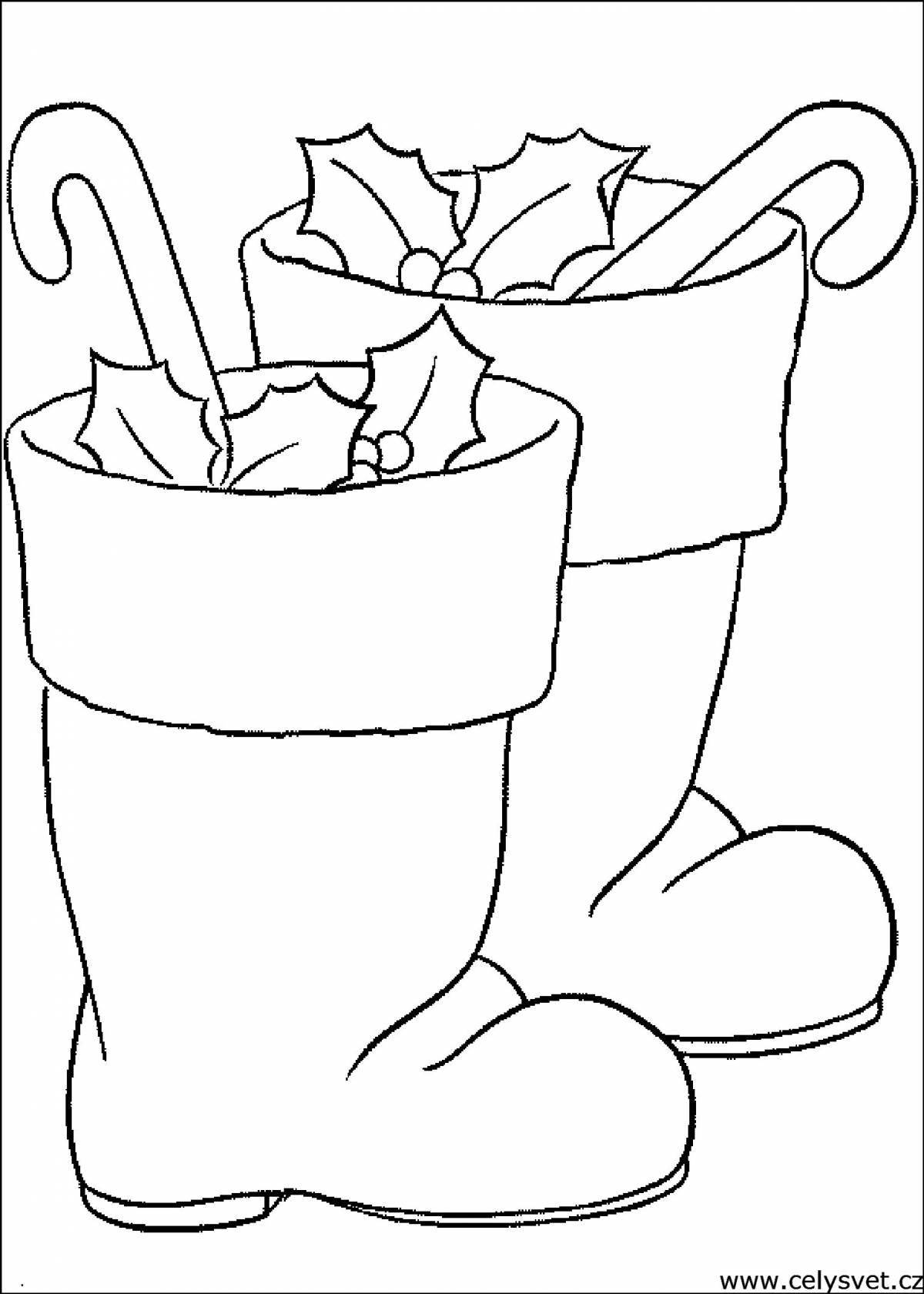 Раскраска splendid boot для детей