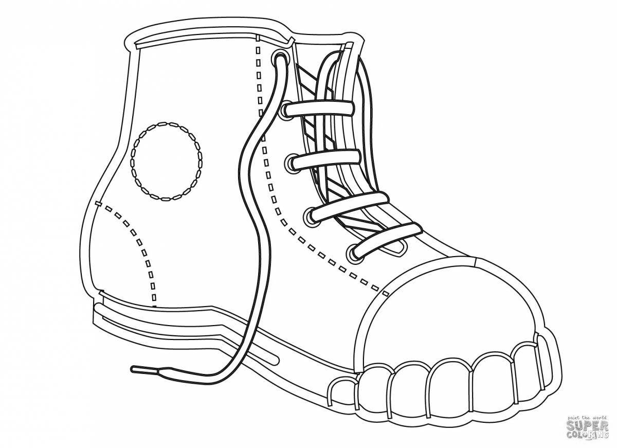 Outstanding boots coloring page for the little ones