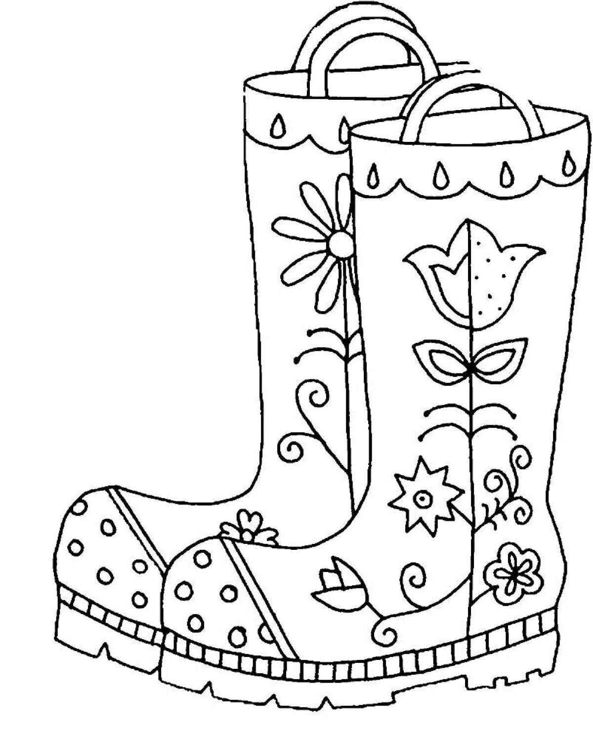 Live baby shoes coloring page