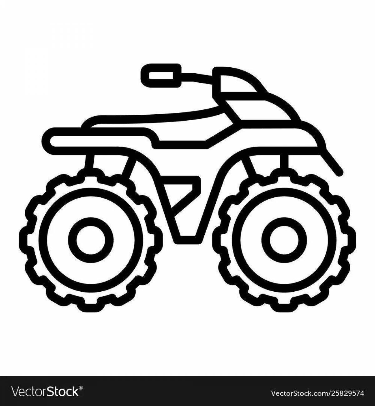Great coloring book for kids on quad bikes