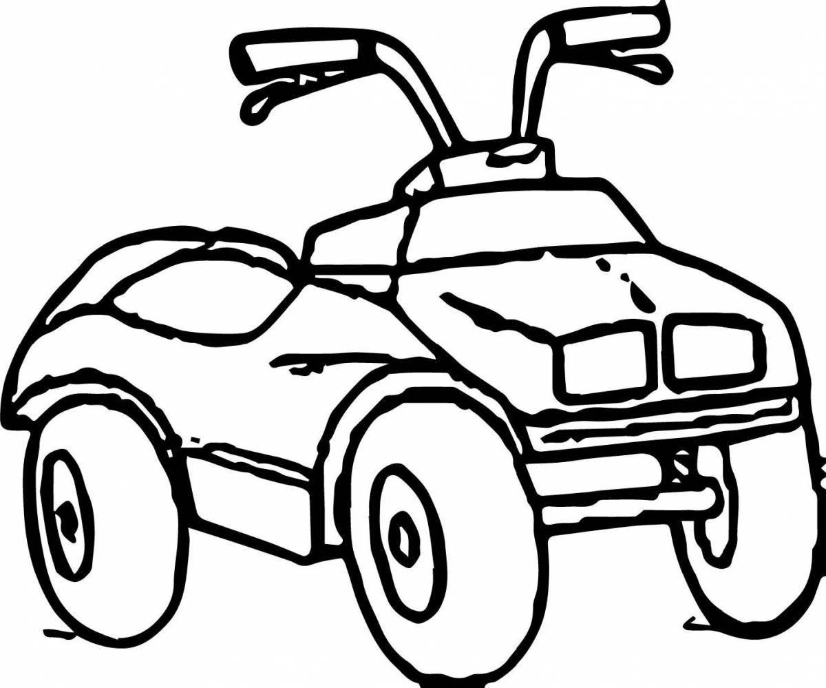 Great quad bike coloring book for kids