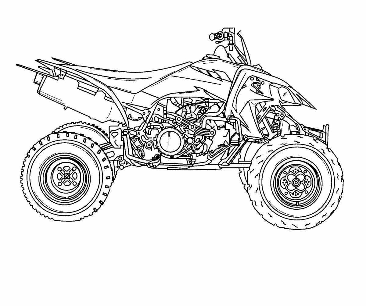 Awesome quad bike coloring pages for kids