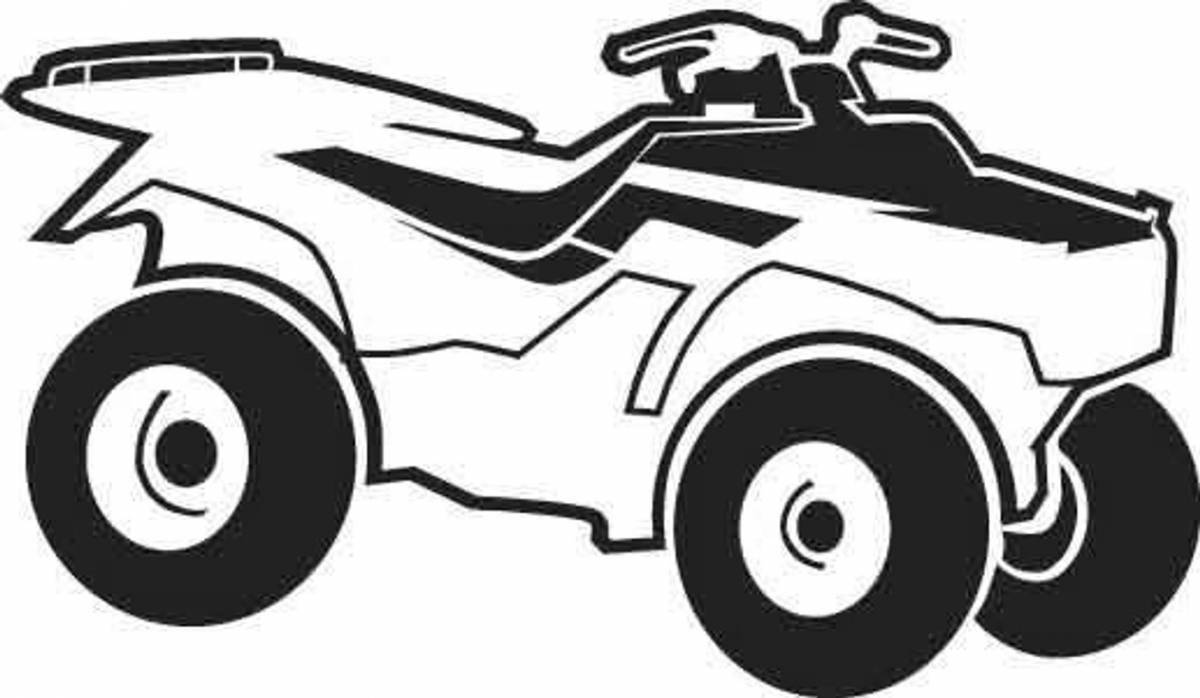 Incredible quad bike coloring book for kids