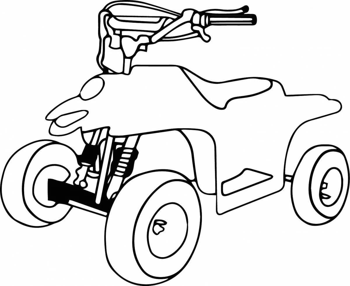 Amazing quad bike coloring book for kids